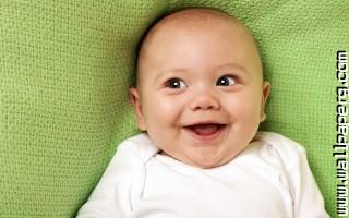 Funny baby laughing