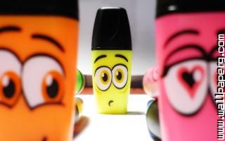 Funny pens smiley awesome wallpaper