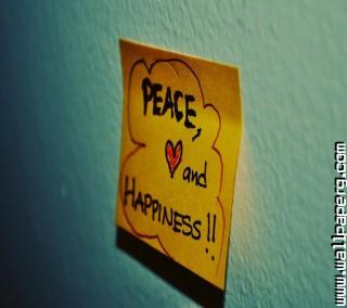 Peace love happiness