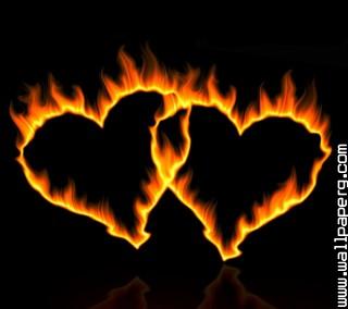 Fire couple hearts