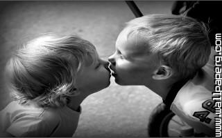 Cute baby kissing 1