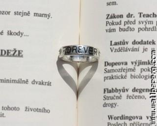 Love ring on book