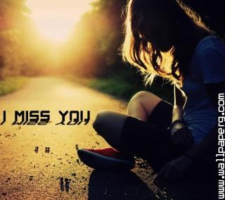 Alone girl missing him