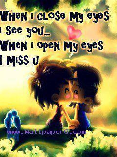 Download When i close my eyes - Heart touching love quote- For Mobile Phone