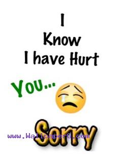 I hurt you sorry