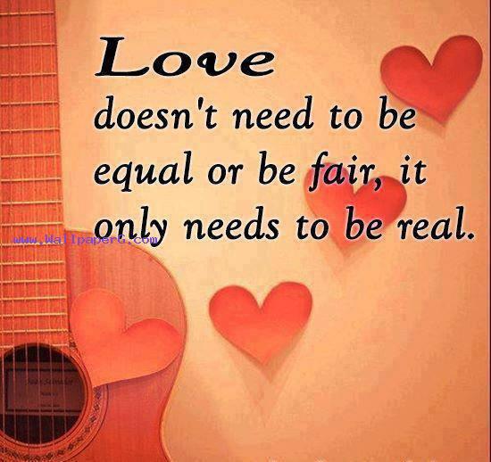 Love only needs to be rea