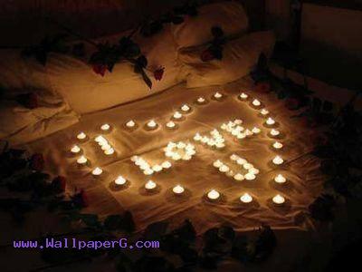 Heart with candles