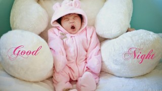 Cute yawing baby goodnight wallpapers