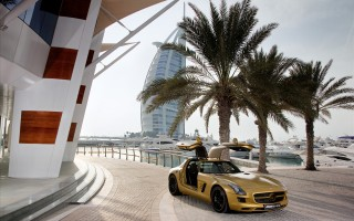 2010 mercedes benz sls amg desert gold