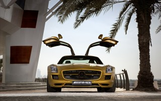 2010 mercedes benz sls amg desert gold 2