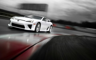 2011 lexus lfa rain race