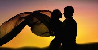 Couple sunset image