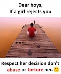 Girl reject respect her decision quote