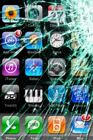 Broken iphone screen