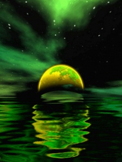 Animated green sea
