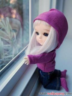Cute sad doll