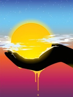 Animated melting sun