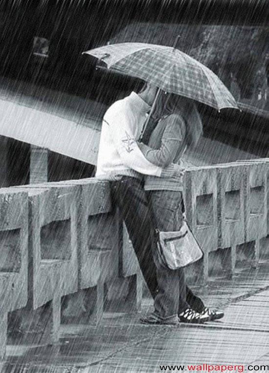 Kissing in rain