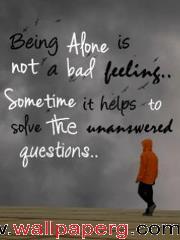 Being alone