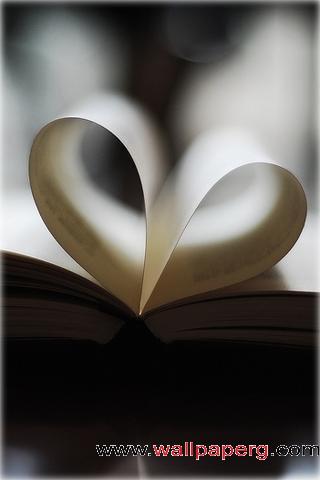 Book heart page