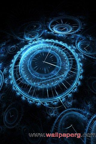 Blue clock