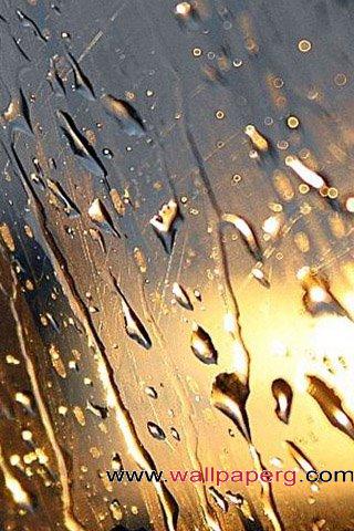 Drops of water fall