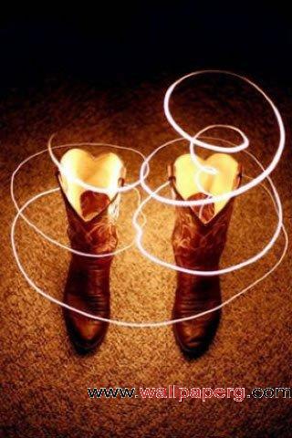 Heart shaped boots