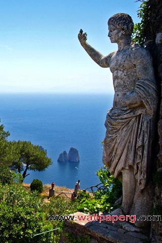 Overlooking statue