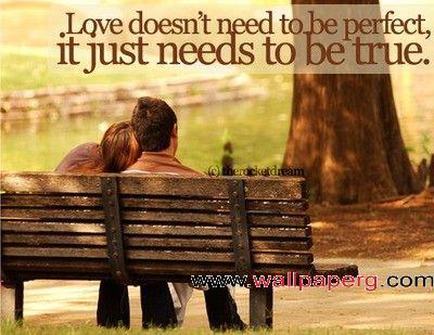 Love does nt need to be perfect