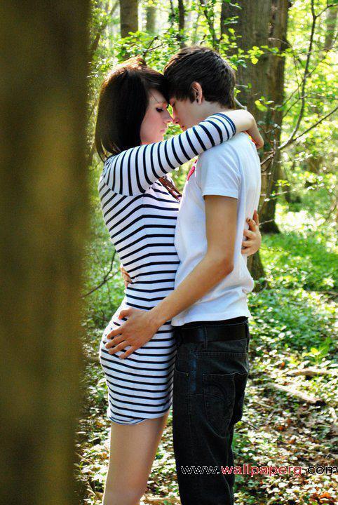 Hug in the forest