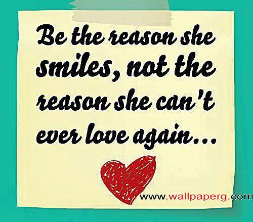 Be the reason for her smi