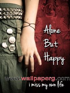 Alone but happy