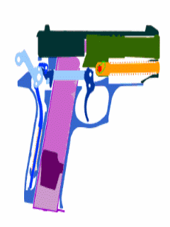 Animated mechanics of gun