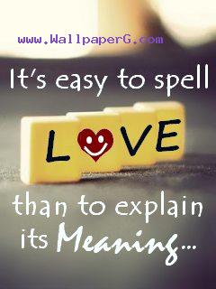 Meaning of love easy to spell