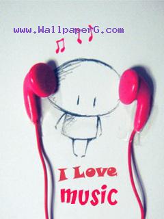 Music headphone cartoon