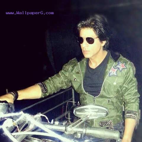 Shahrukh khan with his bike