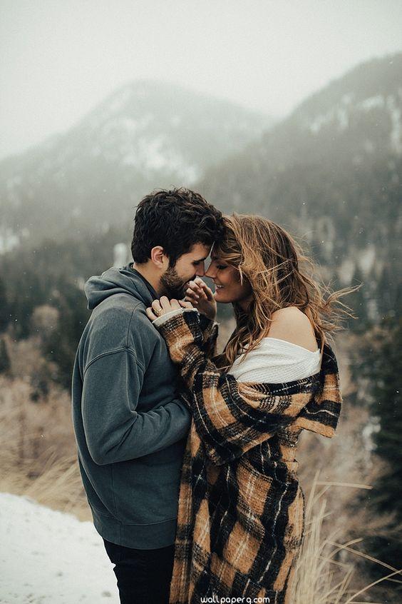 Download Winter love with partner image - Romantic wallpapers for your  mobile cell phone