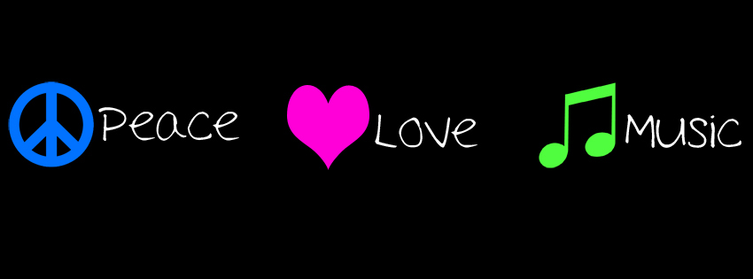 Download Peace love music fb cover - Love facebook covers for your mobile  cell phone