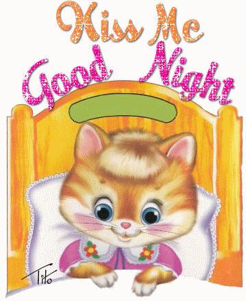 Download Kiss me good night animated image - Good night wallpaper for your  mobile cell phone