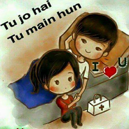 Download Tu jo hai tu mein hun love quote - Romantic couple wallpapers for  your mobile cell phone