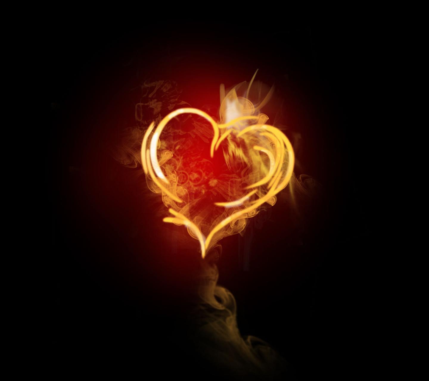 Download Burning heart hd wallpaper - Heart and rose hd wallpaper for your  mobile cell phone