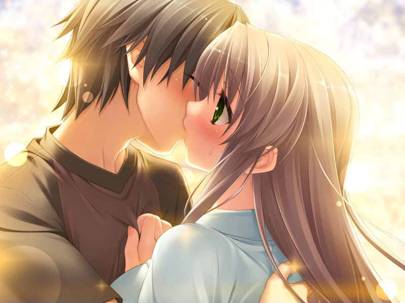 Download Anime boy and girl lip to lip kiss - Romantic wallpapers for your  mobile cell phone
