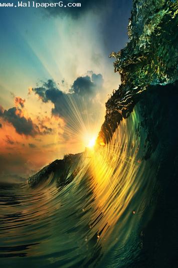 Download Ocean with evening sun - 3d hd nature wallpapers for your mobile  cell phone