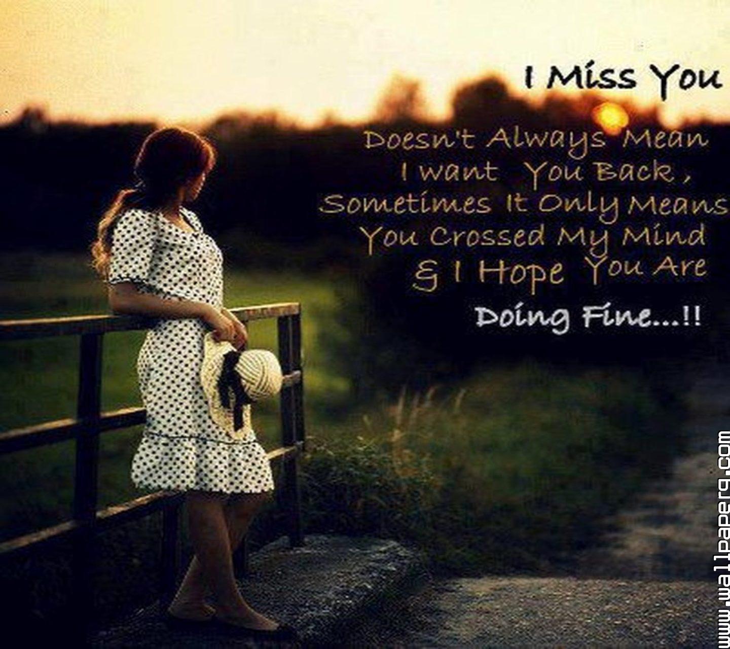 I miss you(2)(3) .