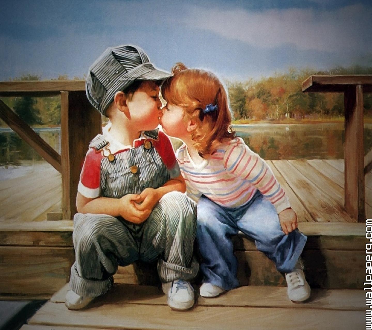 Download Cute kiss 2 - Cute baby profile pics for your ...